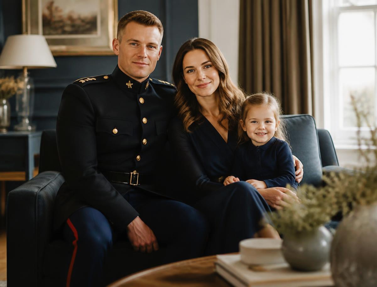 A military family at home